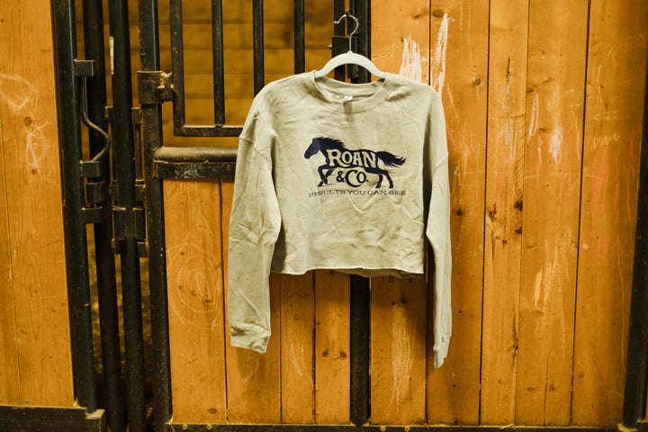 Mustang Mint Crop Crewneck