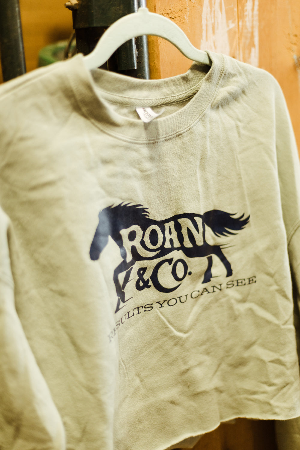 Mustang Mint Crop Crewneck