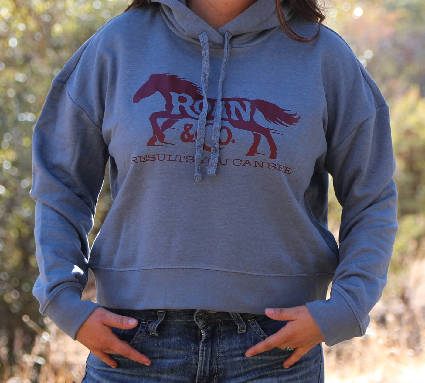 Mustang Women's Cropped Hoodie